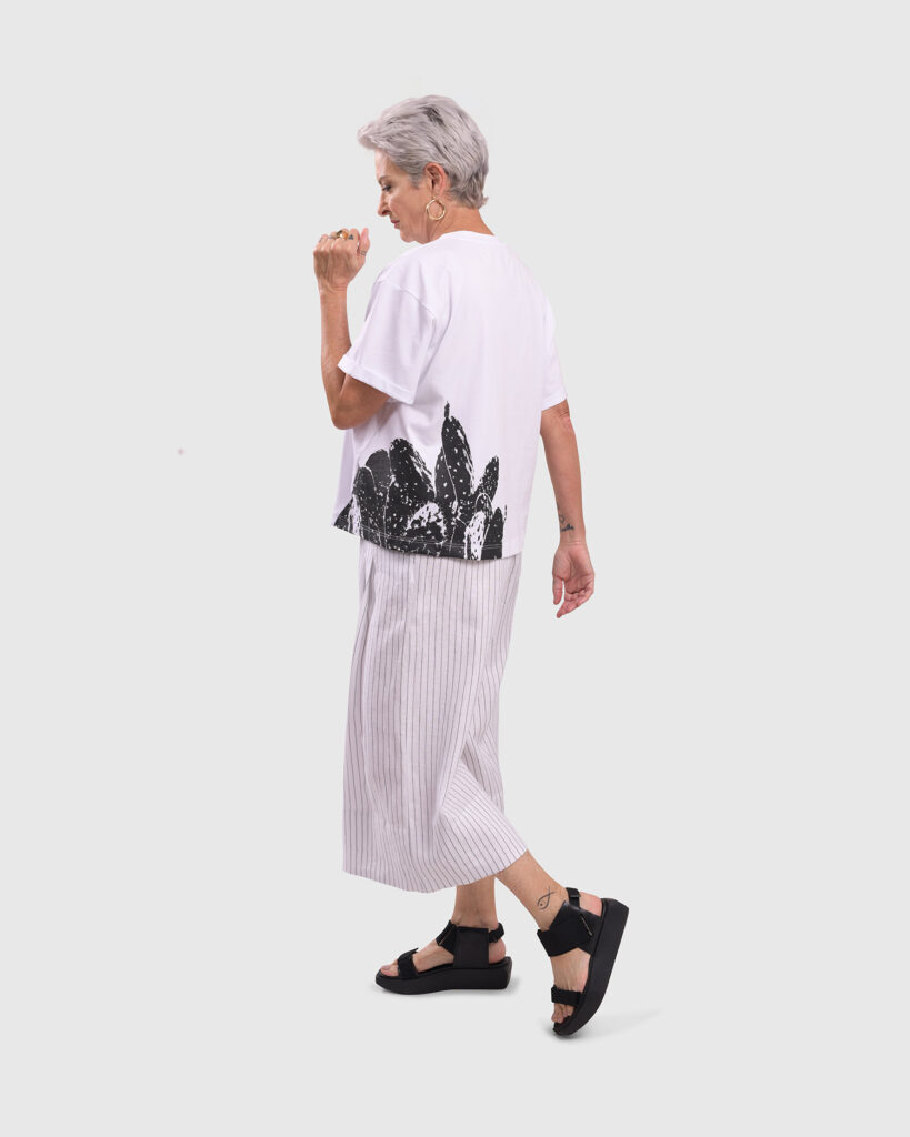 Cactus Jersey Tee & Linea Palazzo Crop Pants